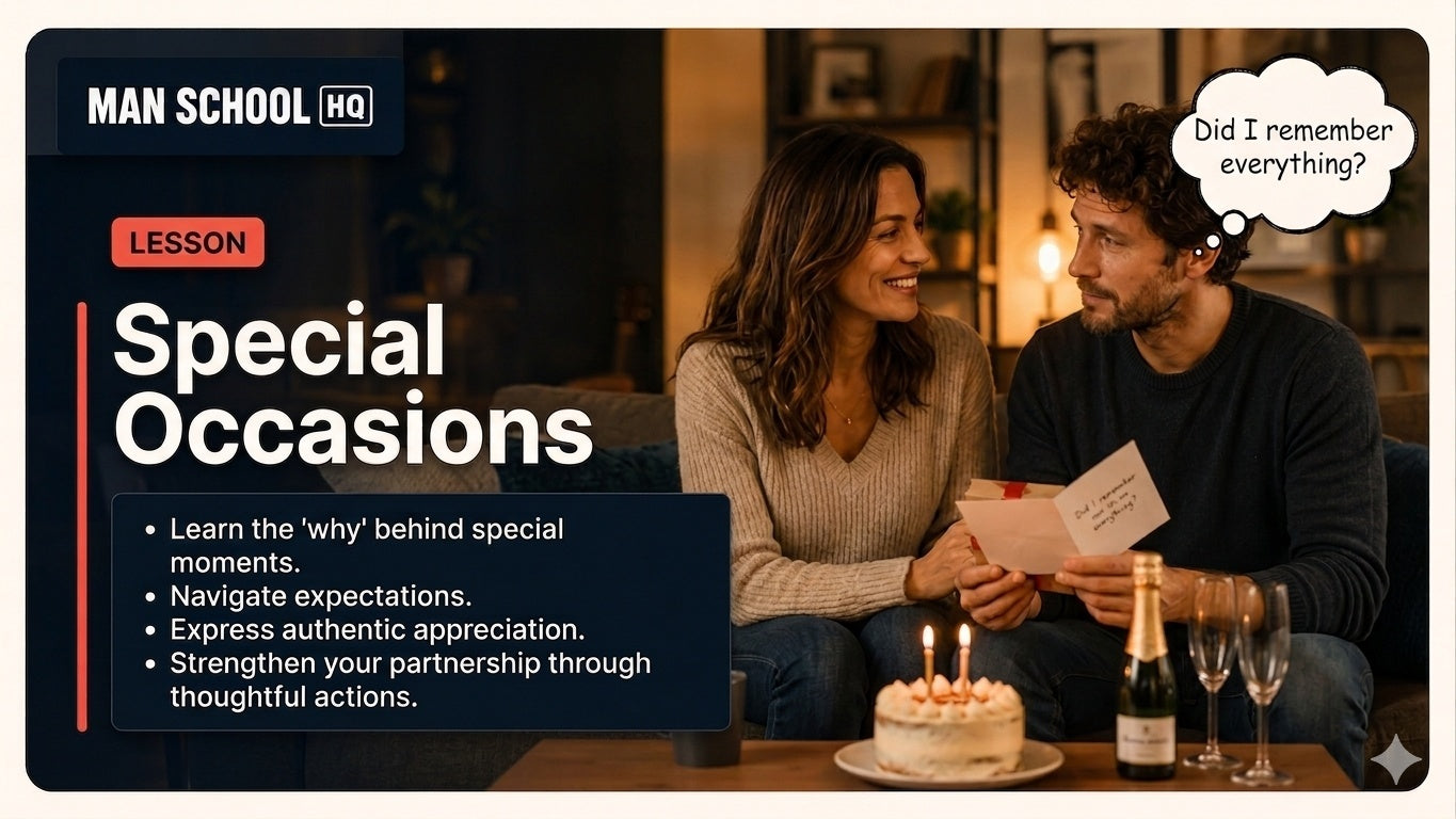ManSchoolHQ lesson preview — Special Occasions